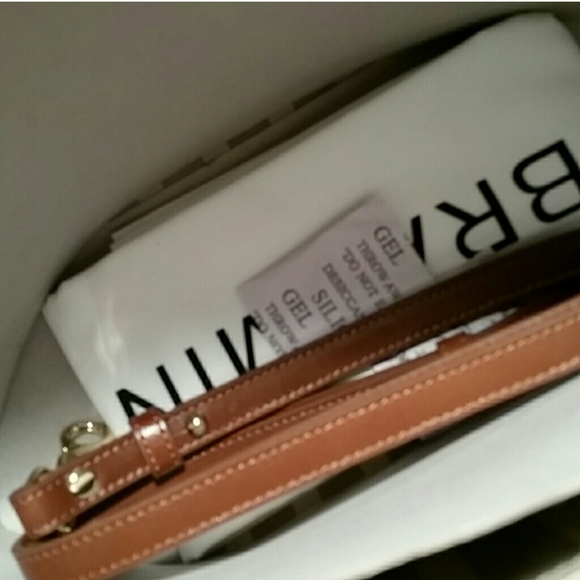 💲SOLD🧾Brahmin Medium Satchel in Tan Gustavo - Picture 2 of 10